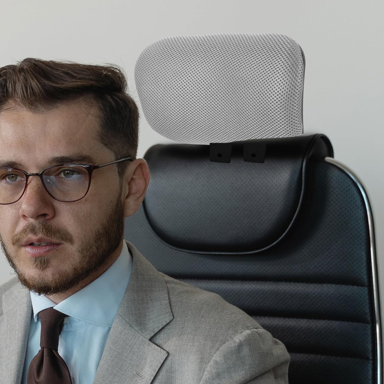 NUOBESTY Silla de oficina, soporte para el cuello, reposacabezas y silla de oficina, de malla ajustable, soporte universal para silla de oficina