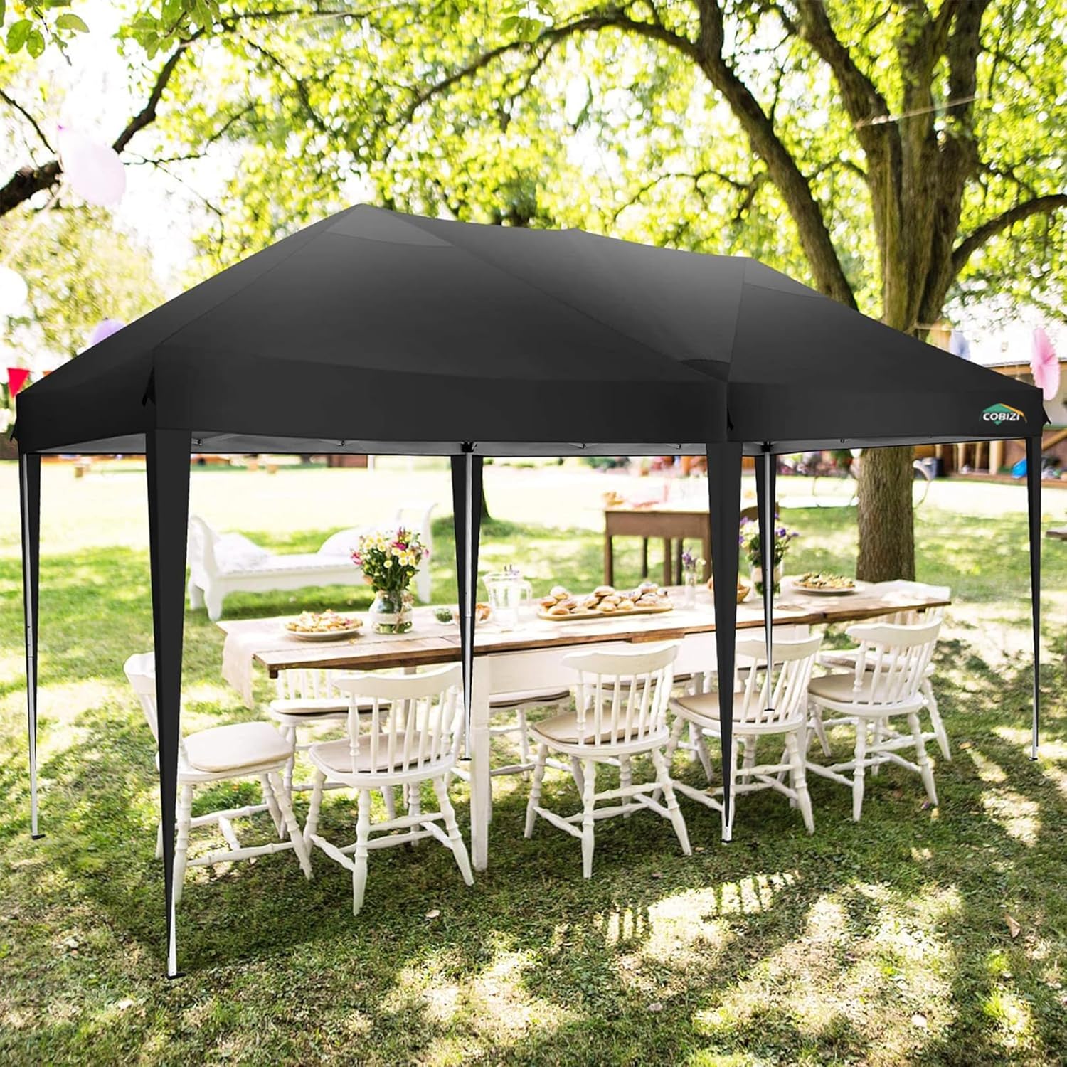 COBIZI Tienda de campaña desplegable de 10 x 20 pulgadas, impermeable, refugio instantáneo comercial, para exteriores, carpa para fiestas, con bolsa