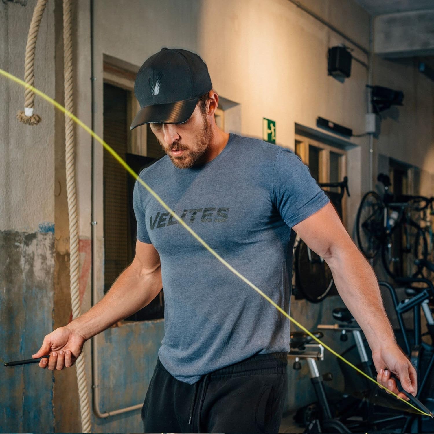 Velites – Cuerda de saltar lastrada para crosstraining, boxeo y fitness Fire 2.0, ideal para doble salto, cuerda de velocidad de aluminio (balastos