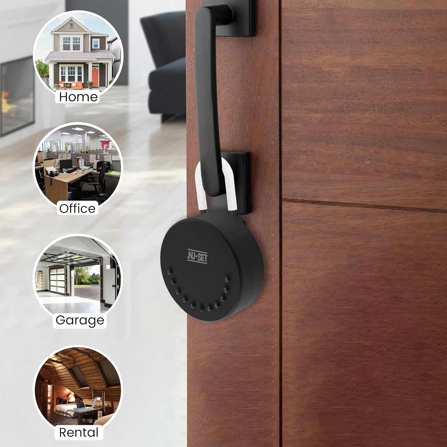 NU-SET Smart Lock Box – Programa tu caja de seguridad cuando estés a kilómetros de distancia. Guarda llaves, tarjetas y llaveros. Ideal para el