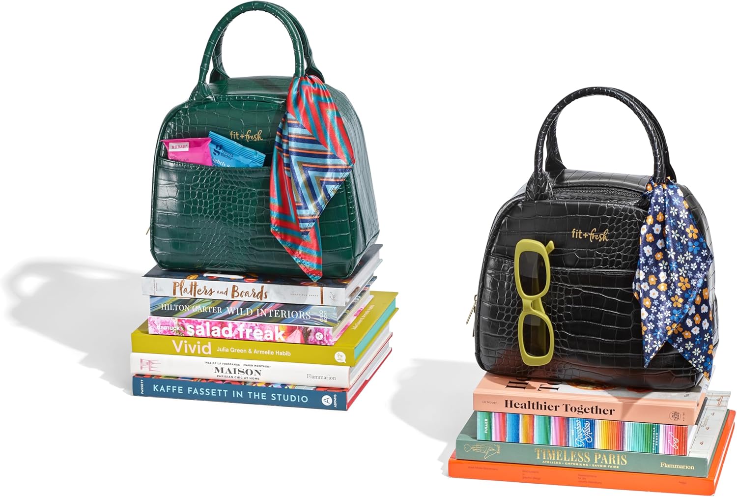 Fit & Fresh Bolsa de almuerzo para mujer, bolsa de almuerzo aislada para mujer, para el trabajo, a prueba de fugas y resistente a las manchas,