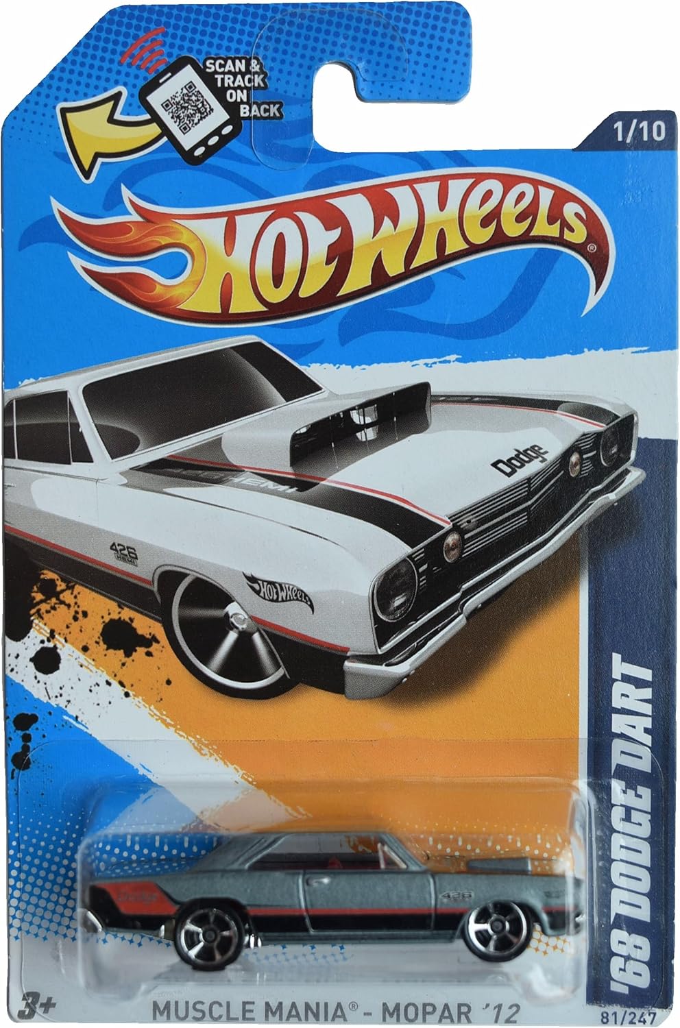 Hot Wheels Dodge Dart ’68, Muscle Mania ’12 110 Gris 81247