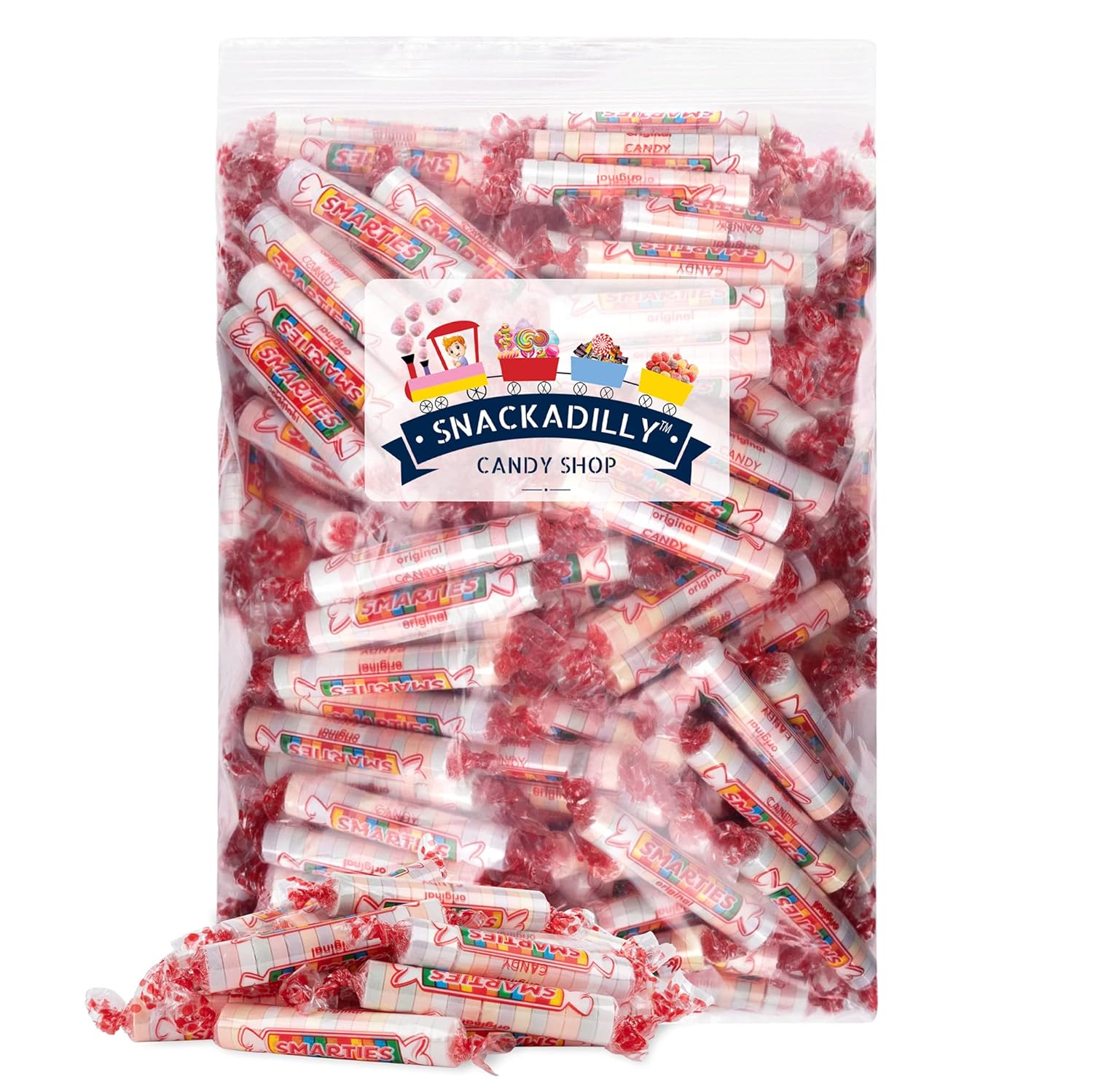 Rollos de caramelo Smarties de 1.5 libras (90 rollos)  Surtido de sabores de frutas  Recién envasado por Snackadilly