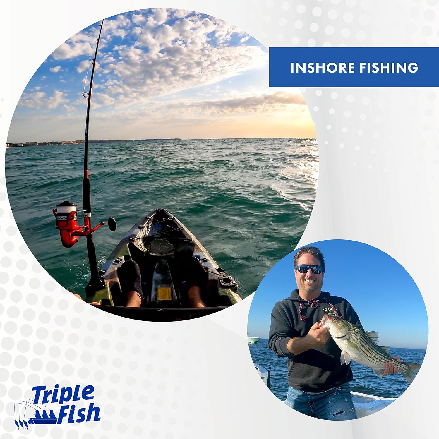 Triple Fish Monofilament Fishing Leader – Clear, Camo Strong Tough Leader Material for Big Game Fishing, Up to 400lb Test