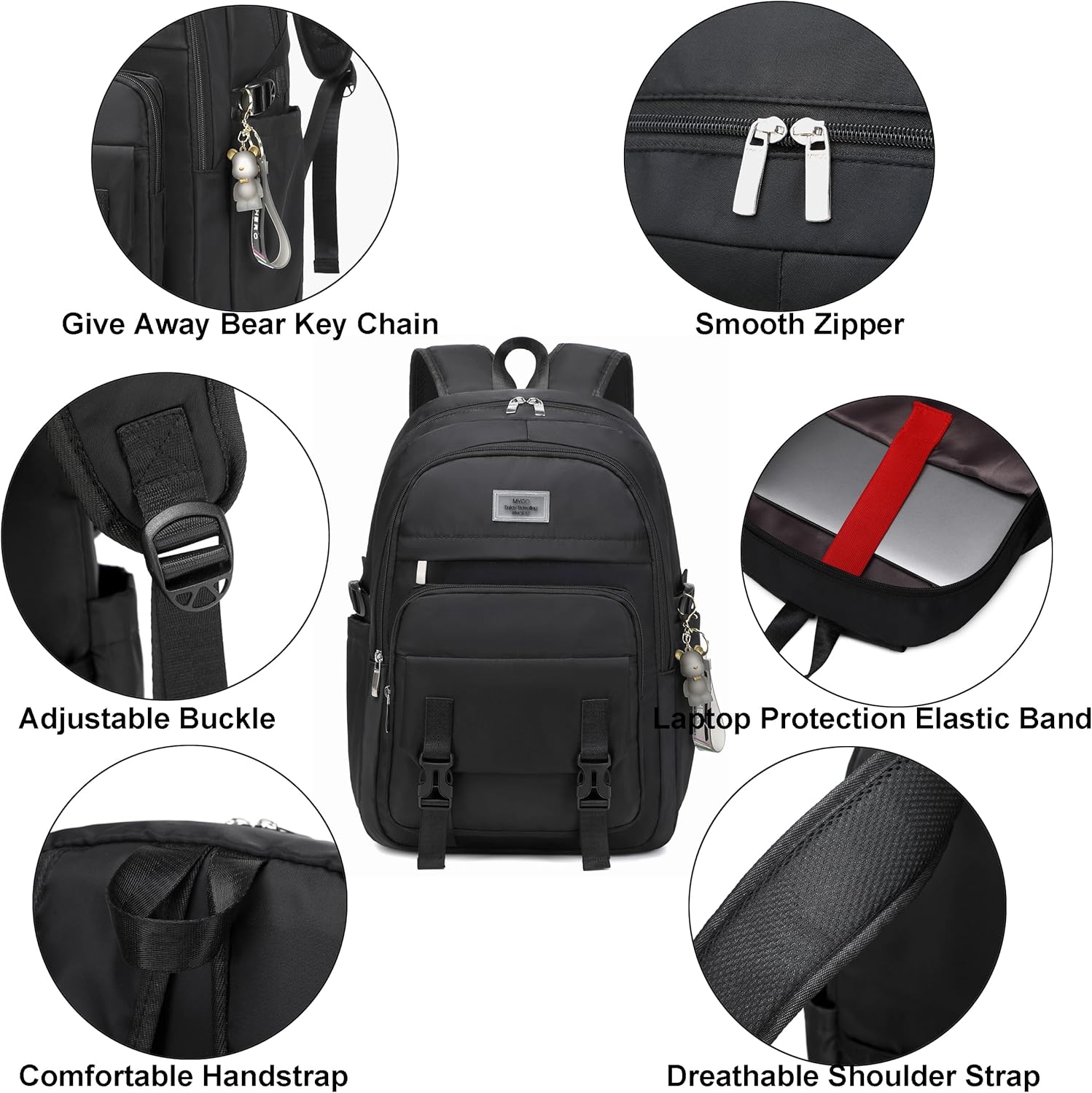 Mochilas para laptop de 15.6 pulgadas, mochila escolar universitaria, bolsas grandes antirrobo, mochila de viaje para adolescentes, niños, niñas y