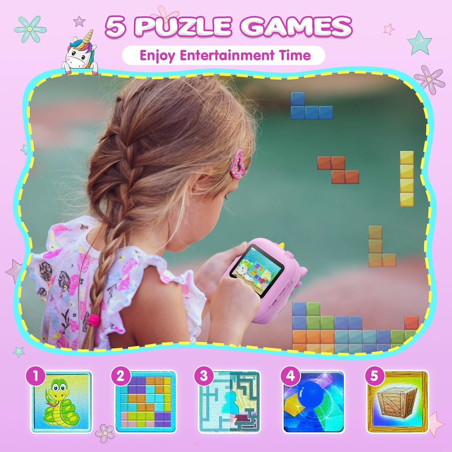 Cámara para niños, impresión instantánea, cámara instantánea de 12 MP y 1080P para niños con tarjeta 32G y papel de impresión, cámara de video