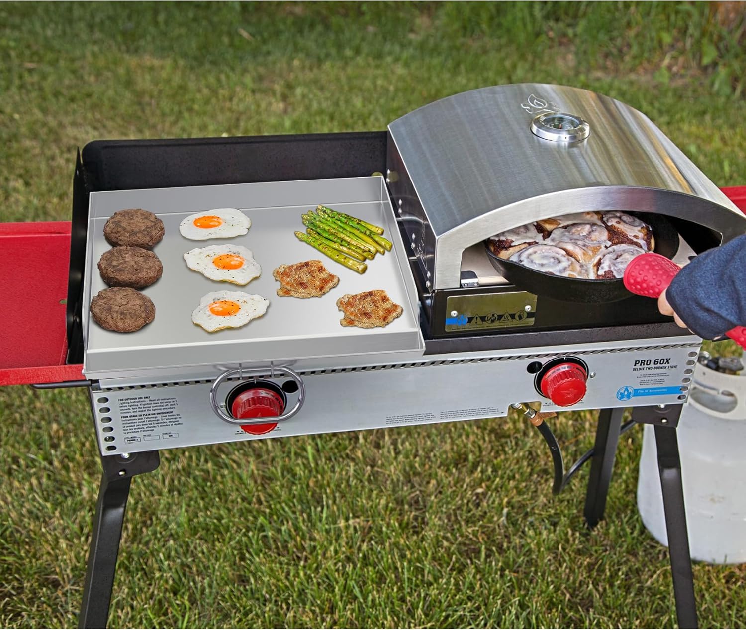 Stanbroil Plancha plana de 14 x 16 pulgadas para estufa Camp Chef, plancha de acero inoxidable para Camp Chef Explorer, Pro 60x, Expedition 2X,