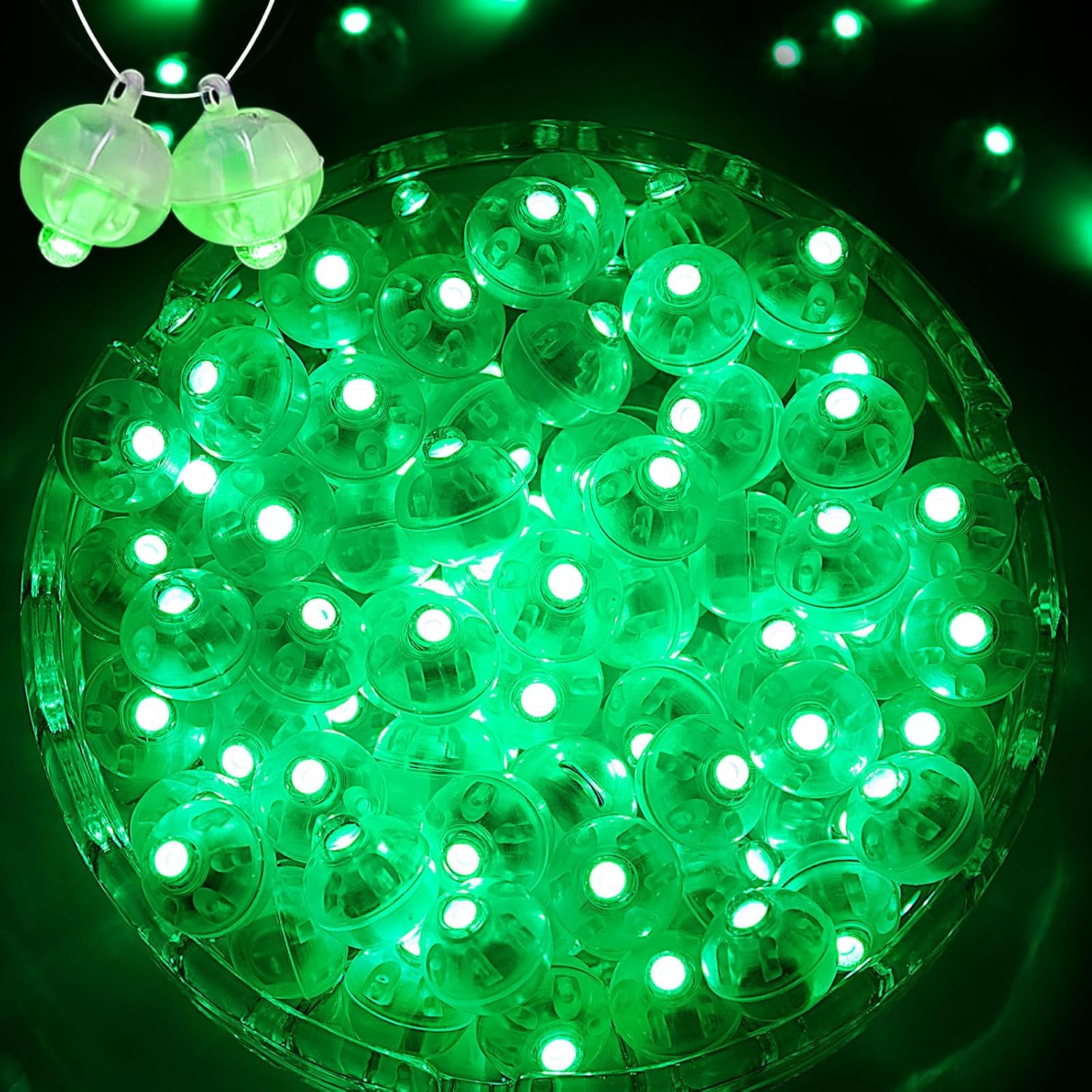100 mini luces LED, globos LED iluminados para decoraciones de fiesta, luces de fiesta de neón para linterna de papel, huevos de Pascua, fiesta de