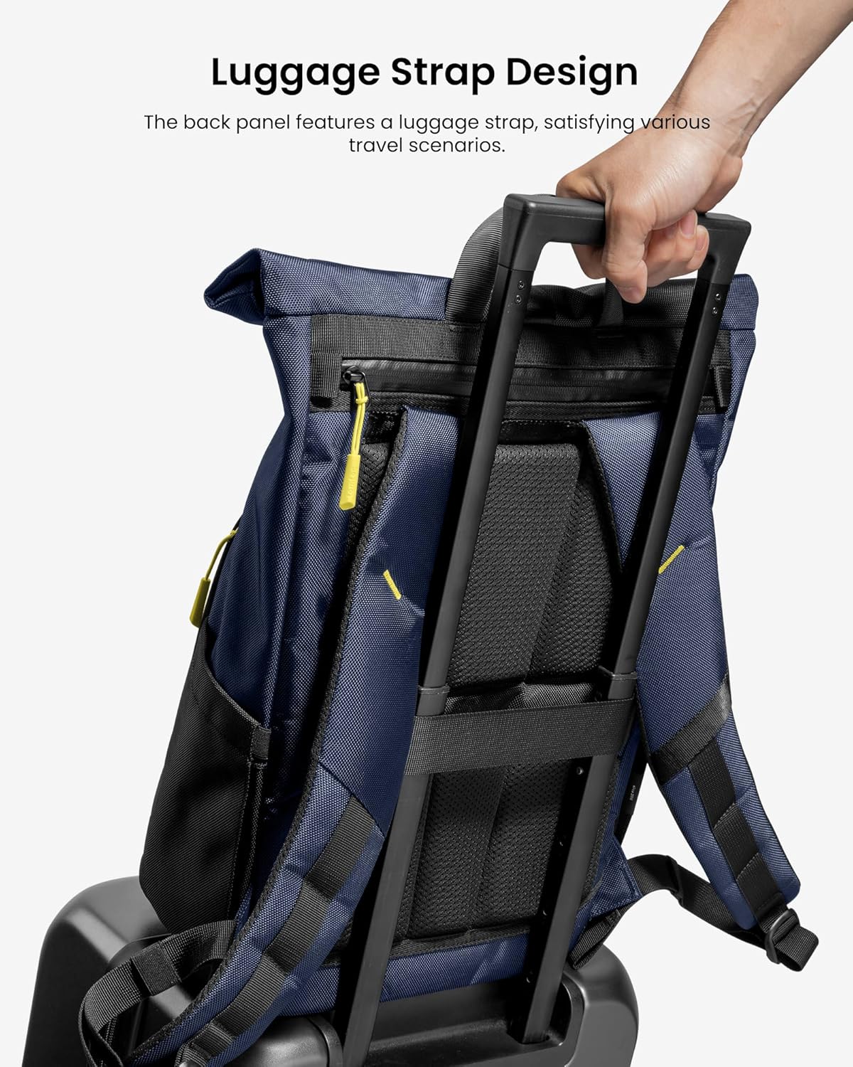 Mochila T61 US, Azul oscuro, Mochila Roll Top