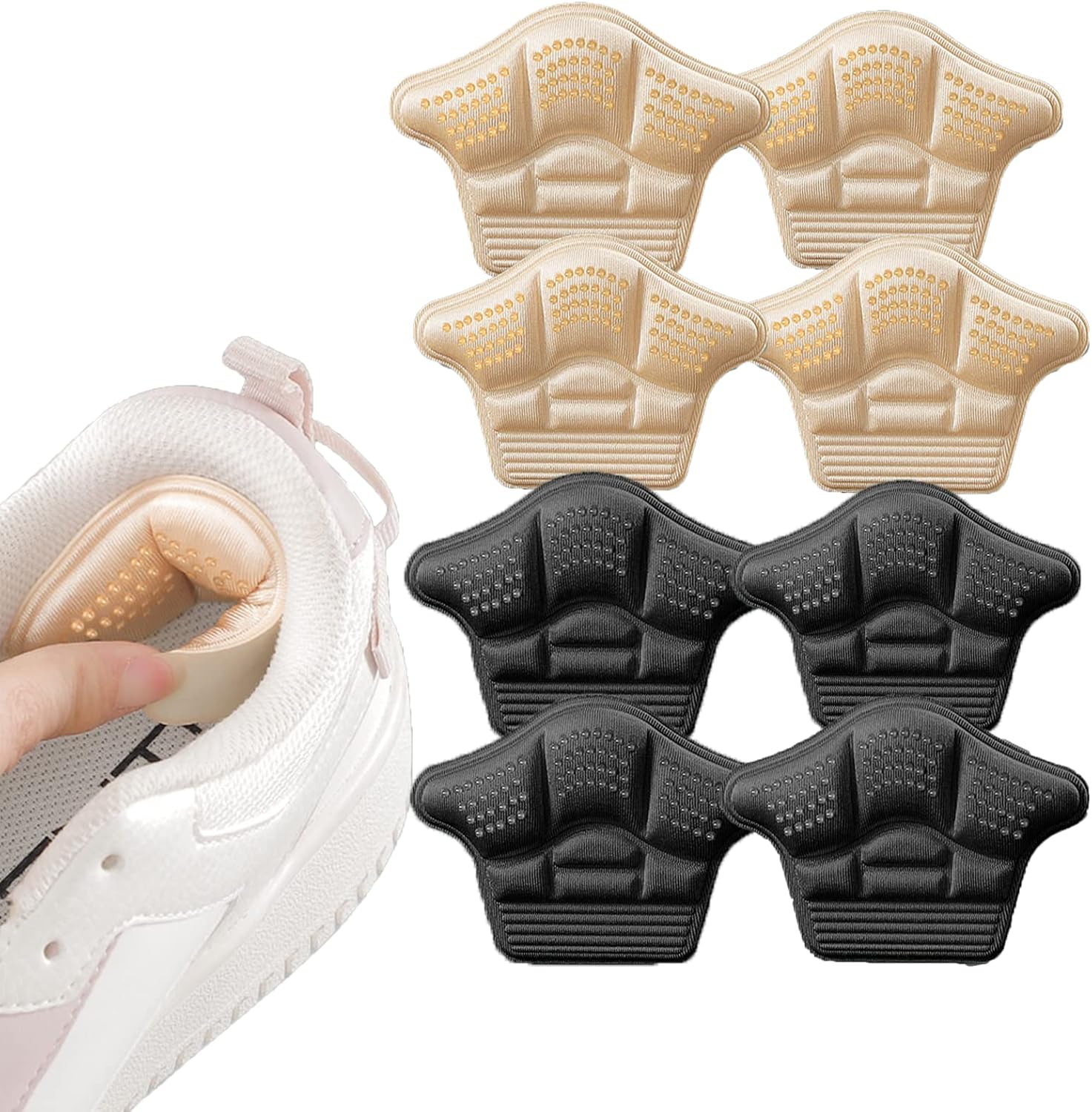 Insertos de cojín en la parte posterior del talón, 8 almohadillas de agarre para botas, zapatos sueltos demasiado grandes, almohadilla de zapatos