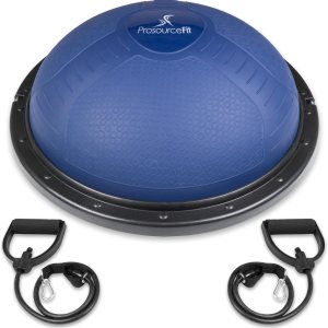 ProsourceFit Equilibrio Entrenador Estabilidad Ejercicio Media Bola con Bandas de Resistencia y Bomba para Yoga Aeróbicos en el Hogar Gimnasio ProsourceFit Equilibrio Entrenador Estabilidad Ejercicio Media Bola con Bandas de Resistencia y Bomba para Yoga Aeróbicos en el Hogar Gimnasio
