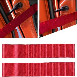 2 correas de puerta, correa de control limitante, resistente, resistente, ajustable, limitadora de puerta, repuesto para Jeep Wrangler TJ JK JL CJ 2 correas de puerta, correa de control limitante, resistente, resistente, ajustable, limitadora de puerta, repuesto para Jeep Wrangler TJ JK JL CJ