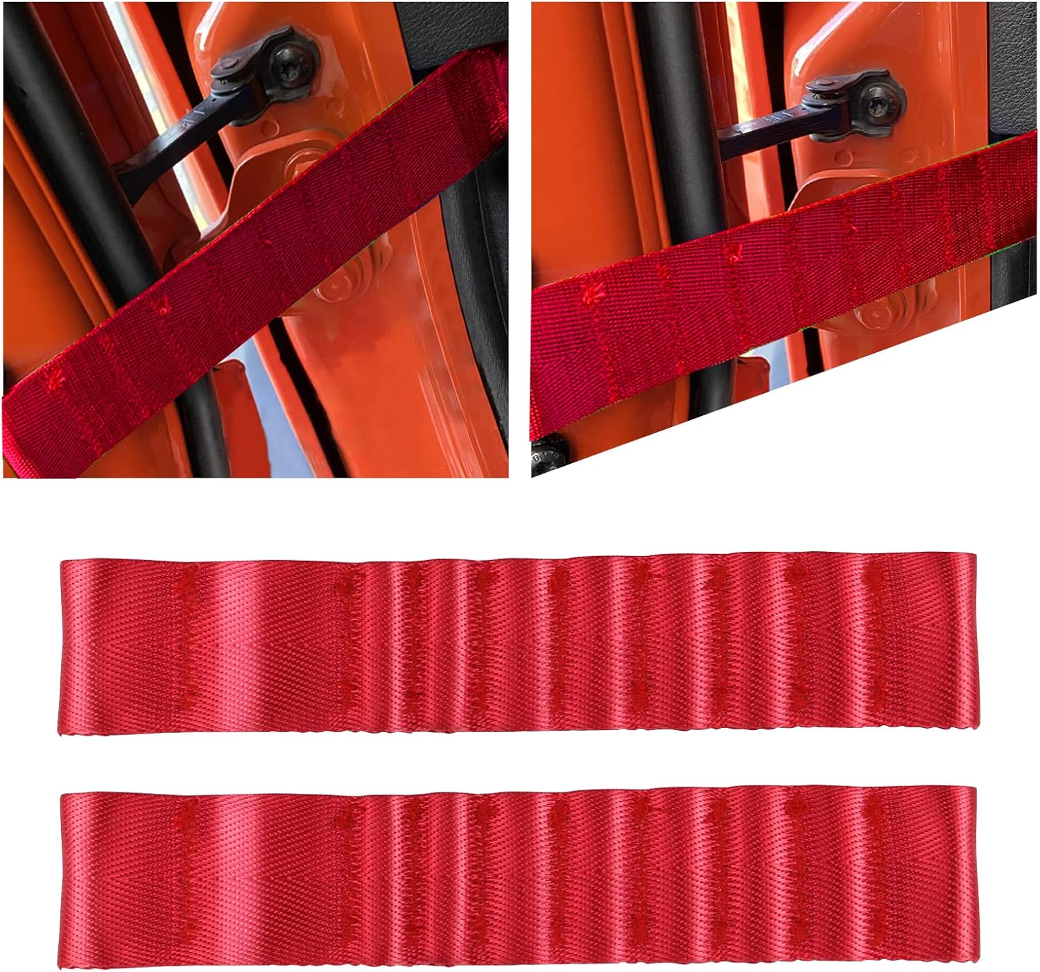 2 correas de puerta, correa de control limitante, resistente, resistente, ajustable, limitadora de puerta, repuesto para Jeep Wrangler TJ JK JL CJ