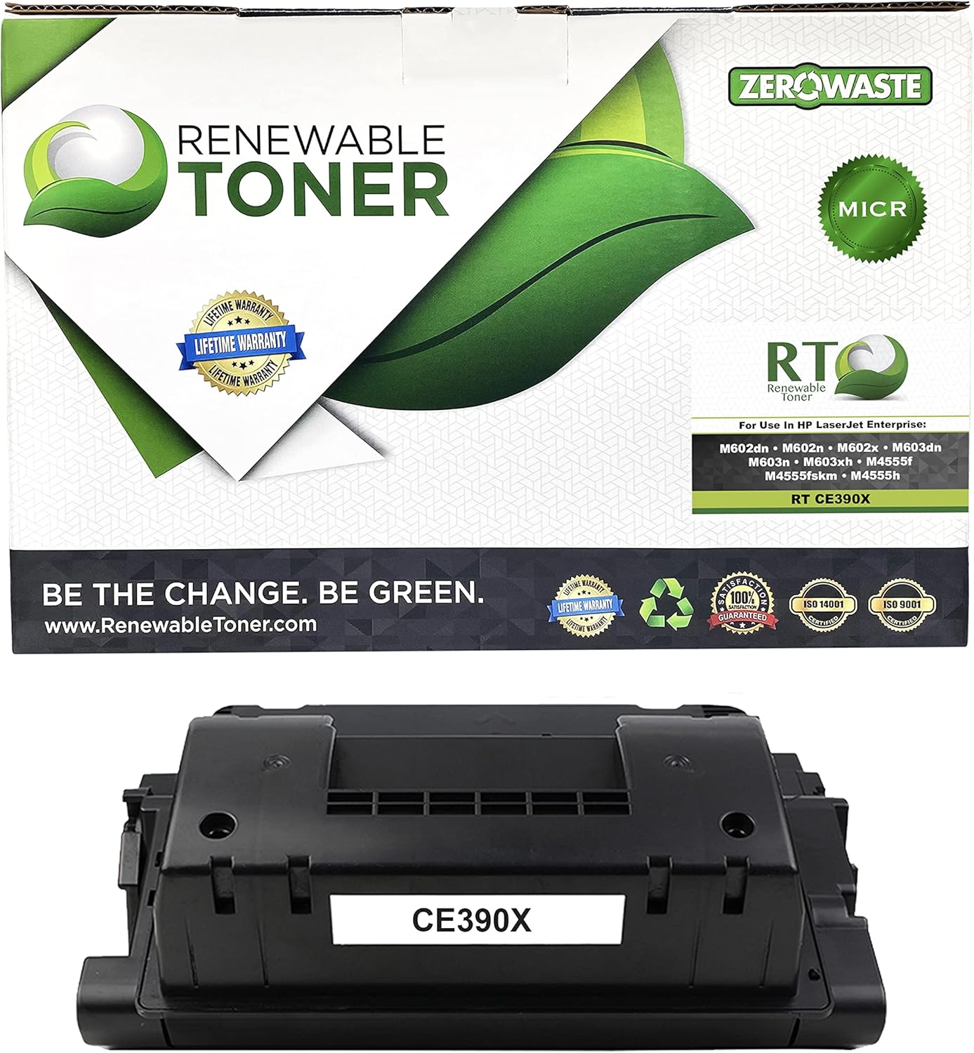 Reemplazo de tóner RT 90X MICR de alto rendimiento para HP CE390X Enterprise 600 M601 M602 M603 M4555 MFP M602dn M602n M603dn M603n  Compruebe el