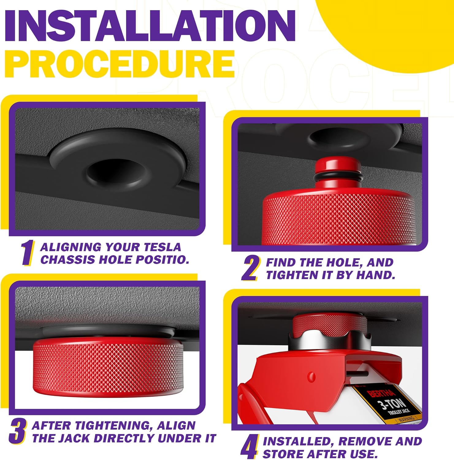 Howbow Floor Jack Pad para Tesla Model 3 Y S X, discos de elevación Tesla, accesorios de adaptador de gato de poliuretano mejorado sin apestos,