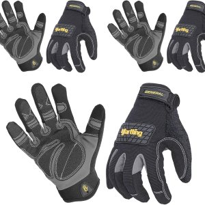 KLDOLLAR Guantes de trabajo de cuero para hombre, guantes de jardinería 3 paris, guantes de trabajo resistentes para mejoras del hogar, trabajo en KLDOLLAR Guantes de trabajo de cuero para hombre, guantes de jardinería 3 paris, guantes de trabajo resistentes para mejoras del hogar, trabajo en