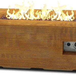 Kante Mesa rectangular de hormigón de 42 pulgadas, 50000 BTU para fogatas de propano para exteriores, hoguera sin moho y fogatas al aire libre, Kante Mesa rectangular de hormigón de 42 pulgadas, 50000 BTU para fogatas de propano para exteriores, hoguera sin moho y fogatas al aire libre,