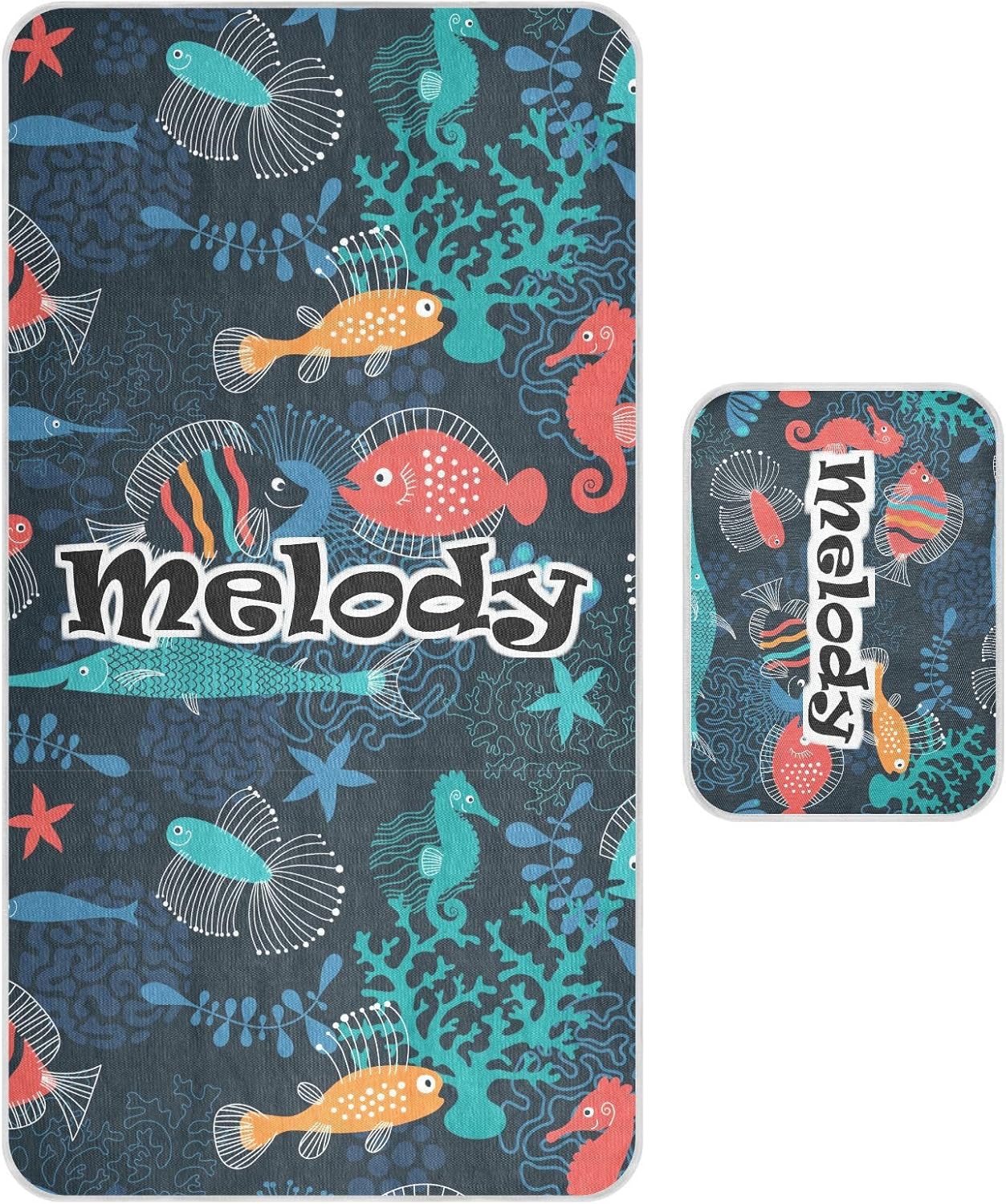 Custom Sea Animals Crib Mattress Protector Pad for Boys Girls Baby Ice Silk Mat Bed Toddler Mattress Pads Bed Wetting Pads Mat Set for Girls Boys,