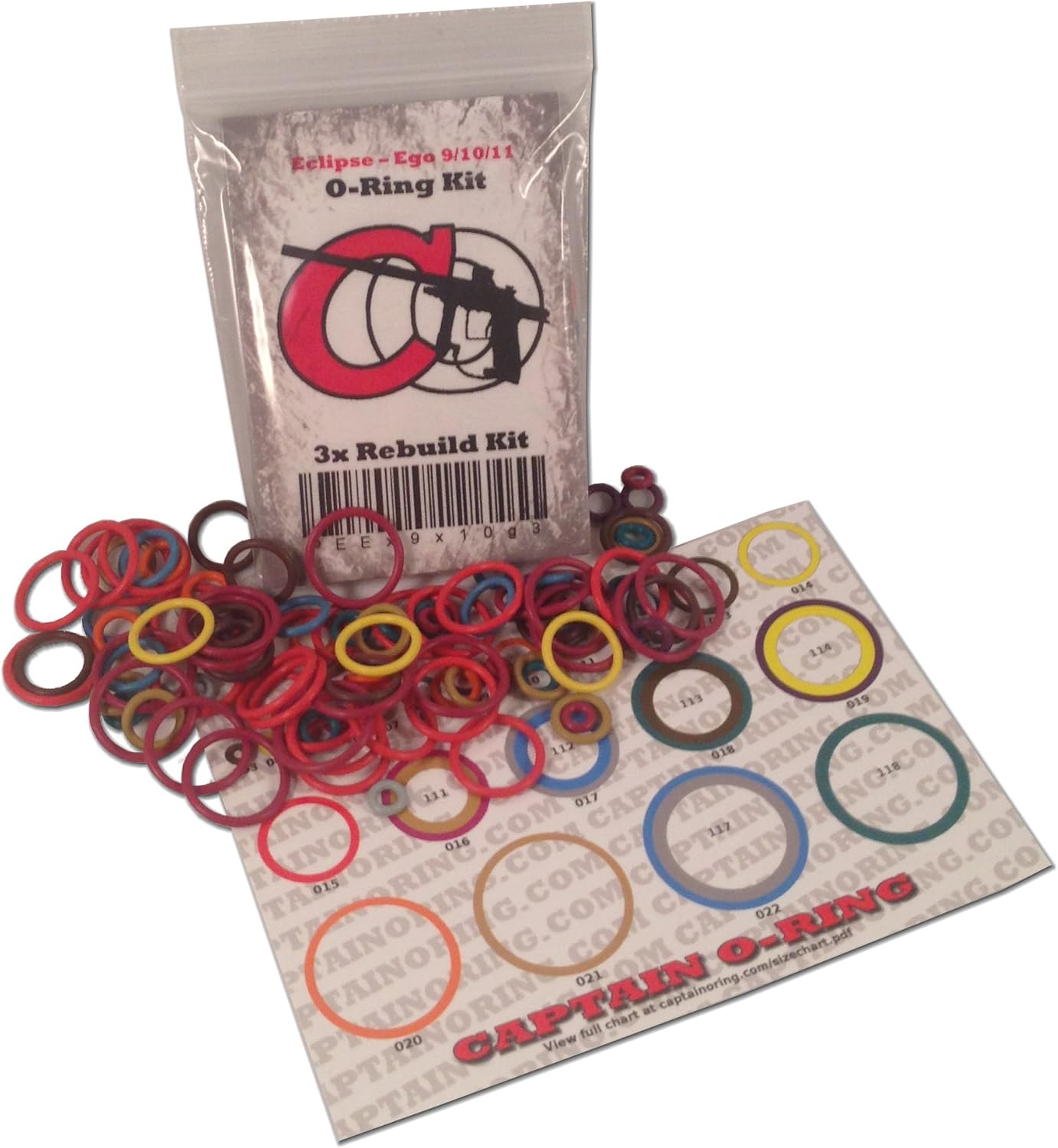 Captain O-Ring Dye Proto RizeRize Maxxed – Kit de reconstrucción de Oring 3X codificado por colores