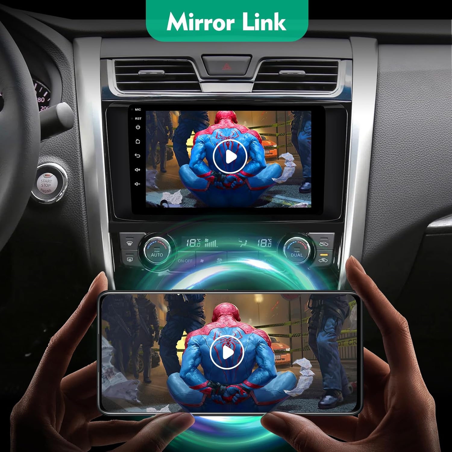 9-Inch IPS Touchscreen Android 10 Car Stereo for Nissan Altima 2014-2018 with Wireless CarPlay & Android Auto 2+32GB Car Radio, Support GPS, WiFi,
