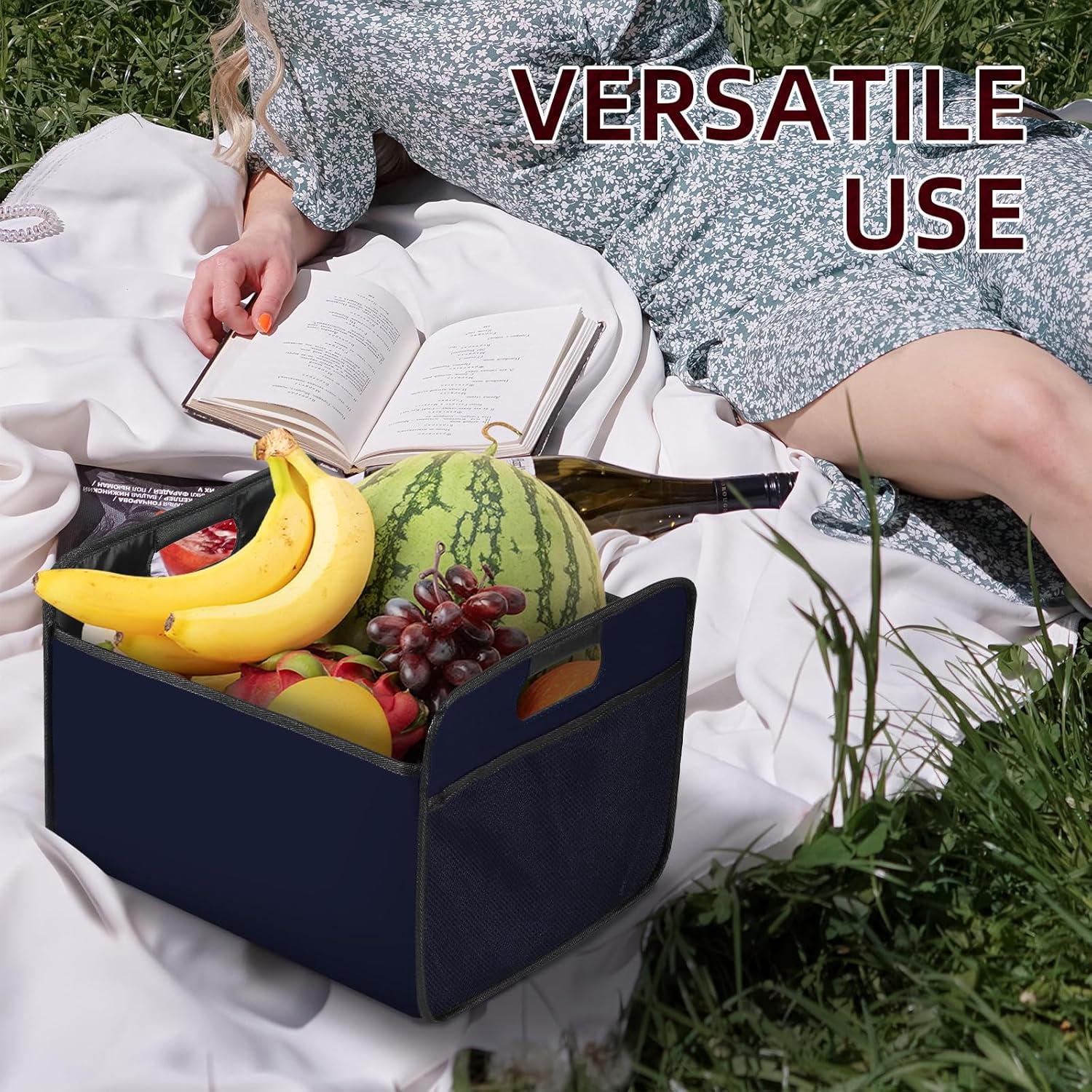 LITLANDSTAR Portador de vino para 12 botellas, caja de almacenamiento plegable para botellas de vino, botella de licor de fieltro de alta calidad