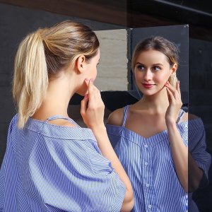 Hojas de espejo flexibles, papel de espejo de 19.7 x 39.4 pulgadas, rollo de calcomanías autoadhesivas sin vidrio, azulejos autoadhesivos, hojas Hojas de espejo flexibles, papel de espejo de 19.7 x 39.4 pulgadas, rollo de calcomanías autoadhesivas sin vidrio, azulejos autoadhesivos, hojas