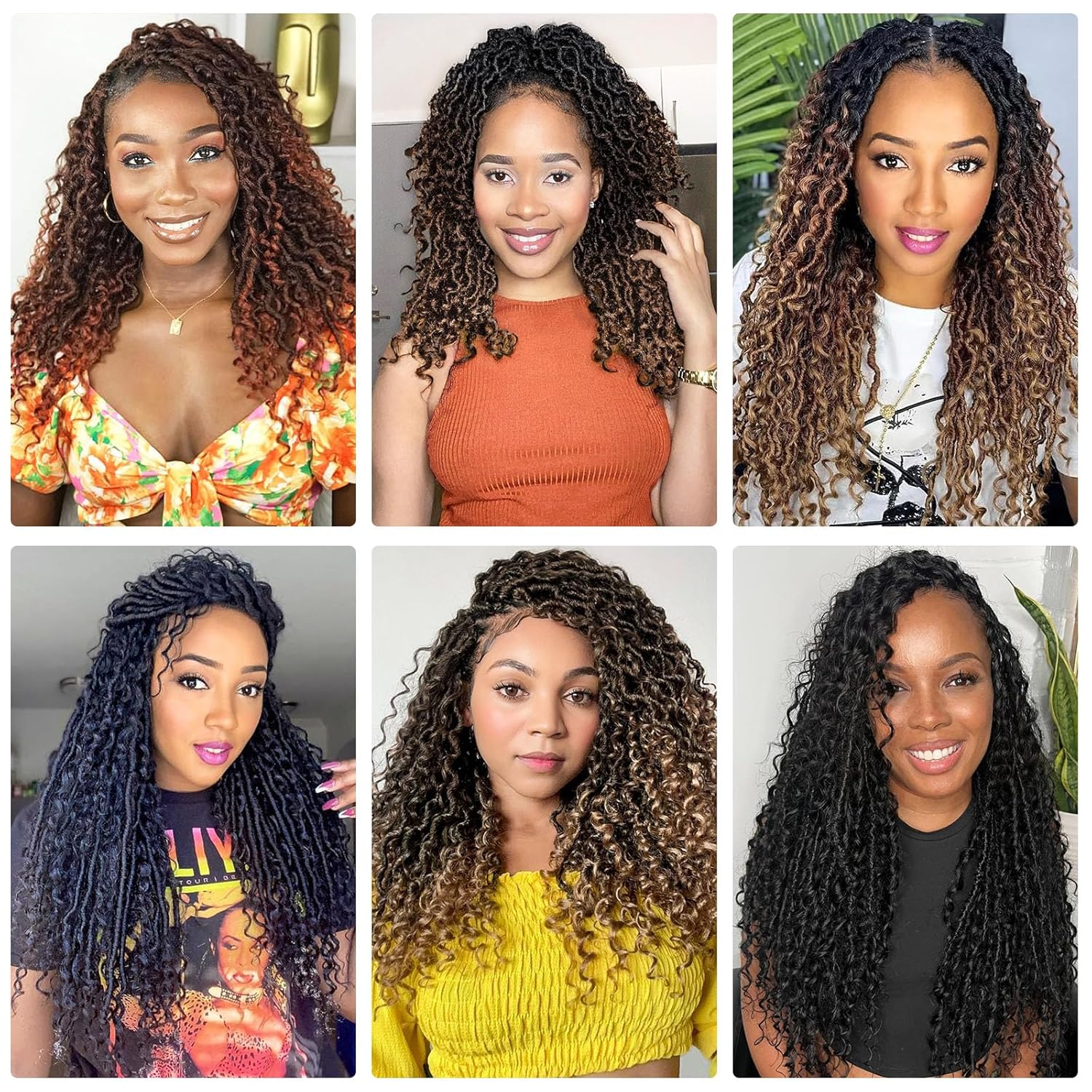 Goddess – Rastas de pelo sintético de ganchillo de 18 pulgadas, 8 paquetes de rastas sintéticas de ganchillo para mujeres negras, cabello de