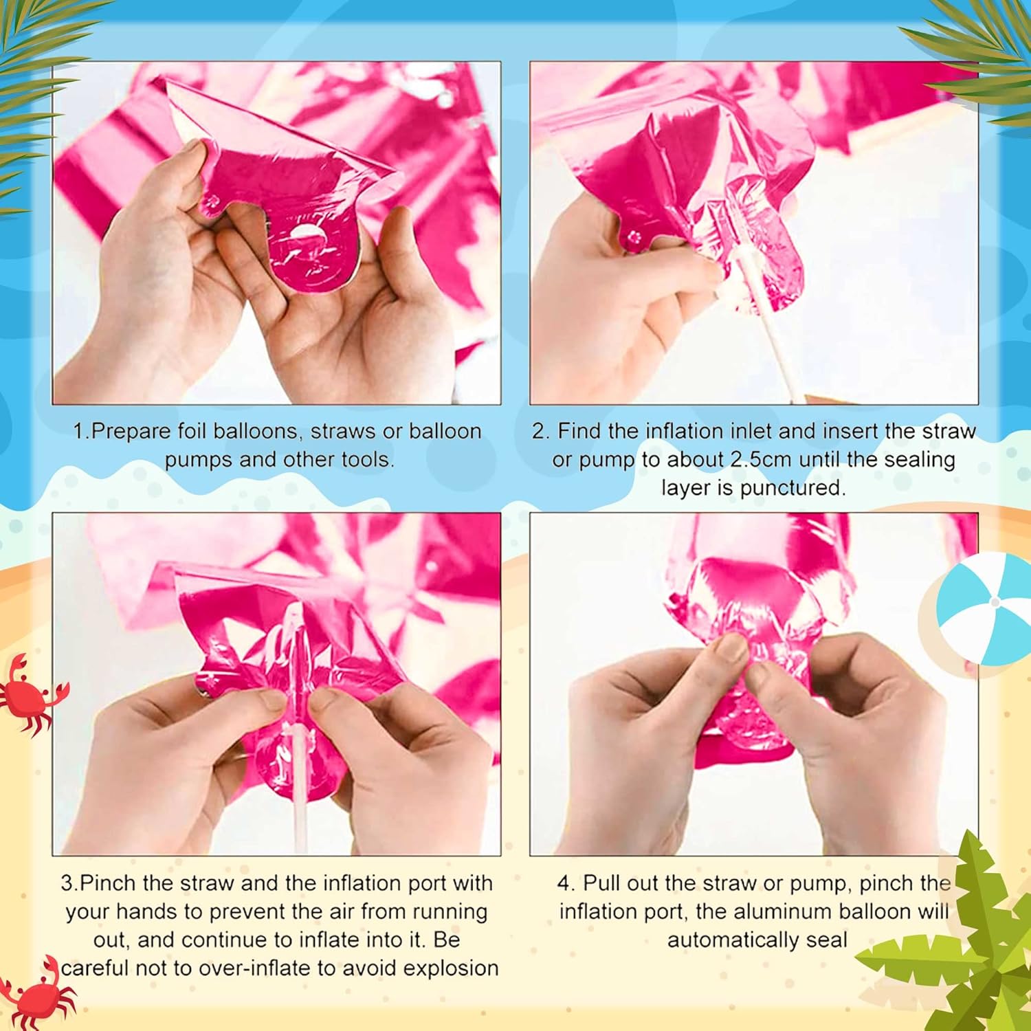 JeVenis Pink Lets Get Soaked – Decoración de cumpleaños para piscina y playa, globos para remojarnos, globos de cumpleaños para piscina, fiesta de