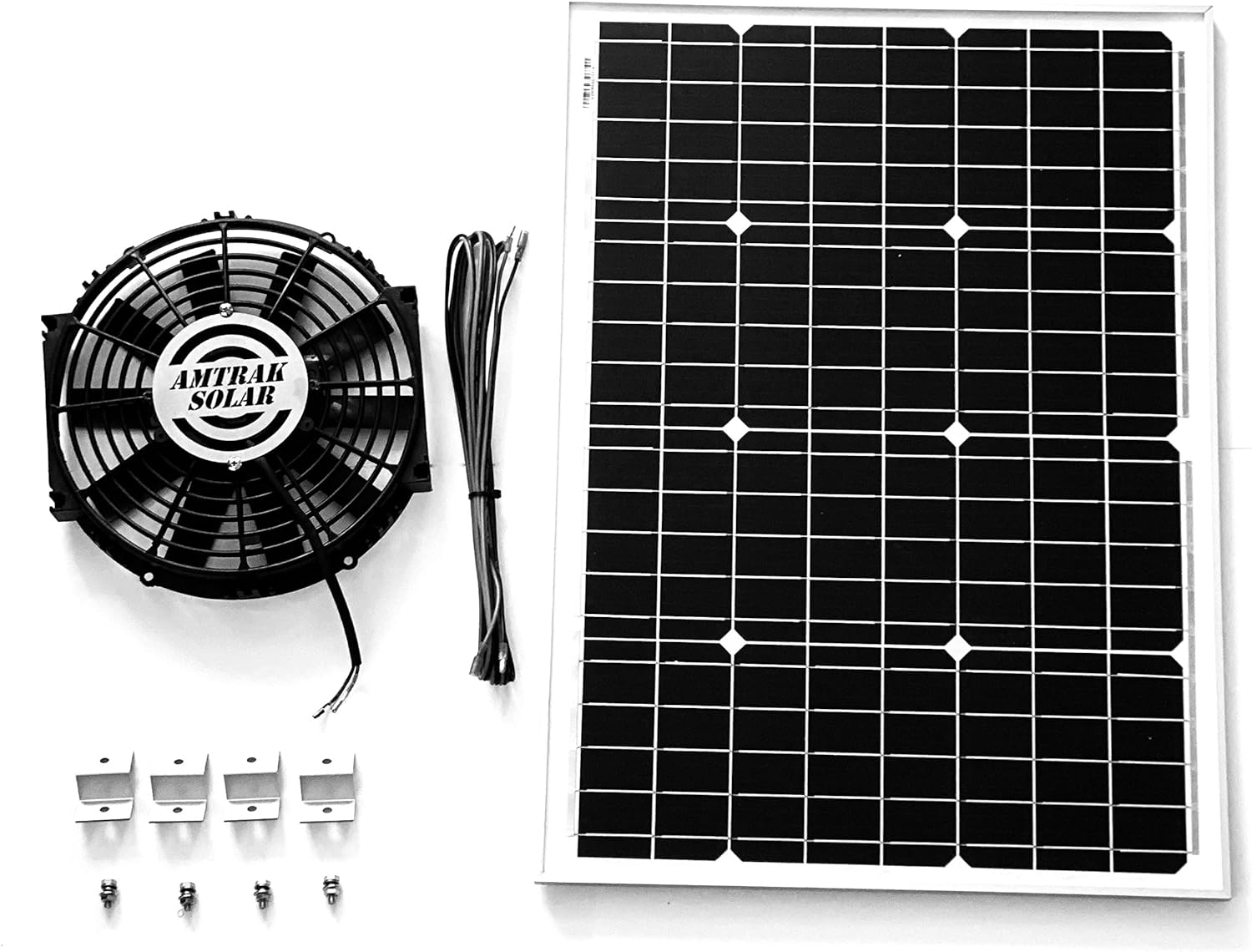 Amtrak Solar Potente ventilador solar para ático que enfría silenciosamente, ventila el escape de tu casa, garaje, invernadero, gallinero o RV y