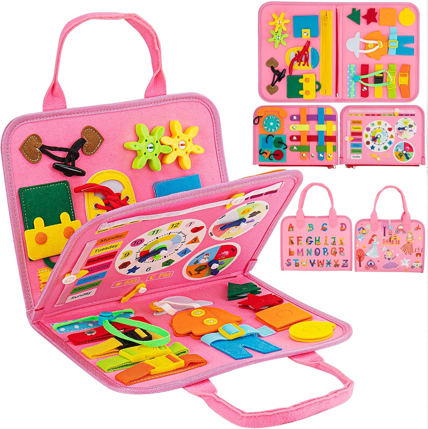Busy Board – Juguetes Montessori para niños pequeños, actividades en avión, juguetes sensoriales para niños, tablero sensorial educativo para