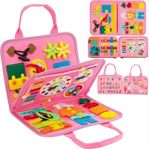 Busy Board – Juguetes Montessori para niños pequeños, actividades en avión, juguetes sensoriales para niños, tablero sensorial educativo para Busy Board – Juguetes Montessori para niños pequeños, actividades en avión, juguetes sensoriales para niños, tablero sensorial educativo para