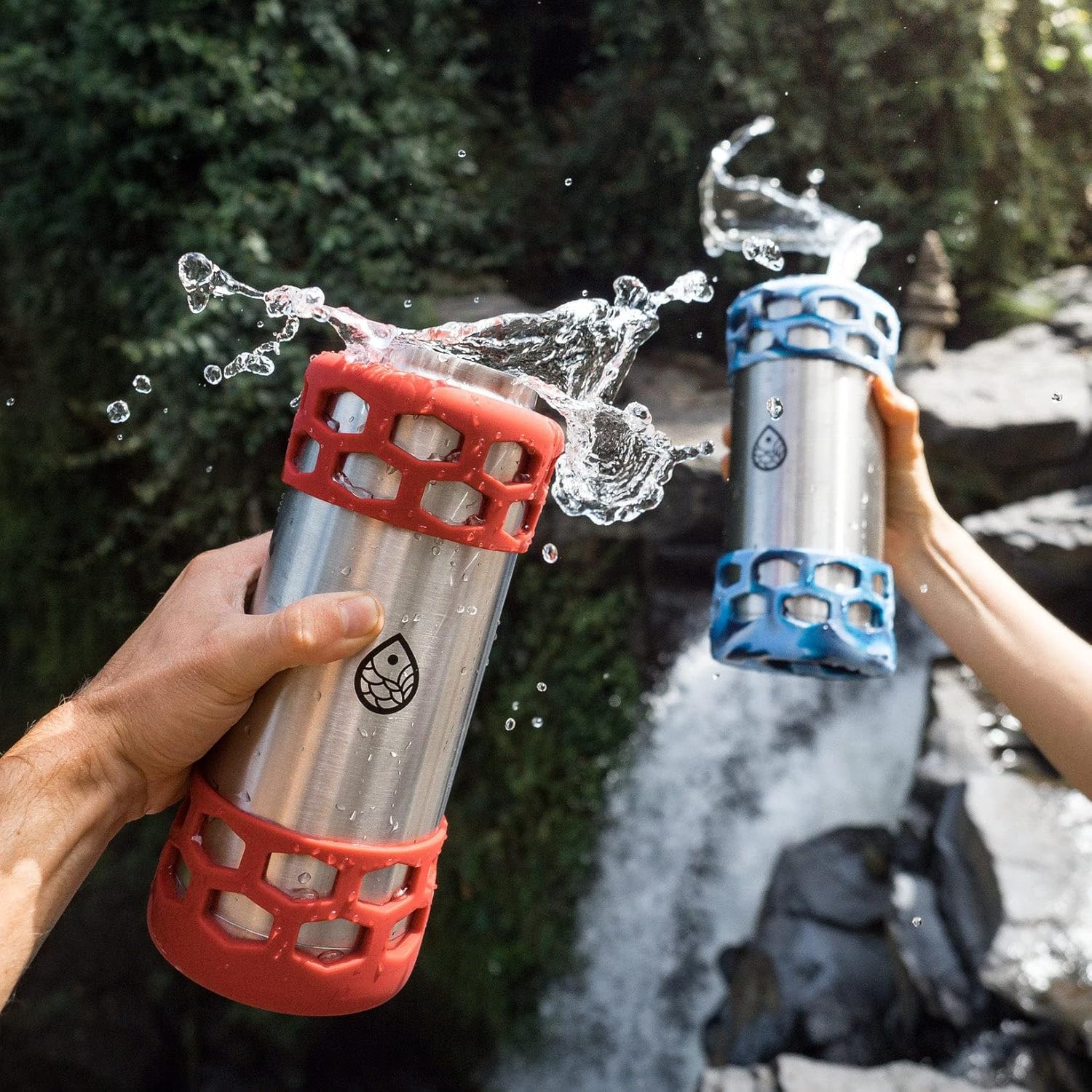 REUZBL Protector de funda de silicona para maletero con asa para Hydro Flask de 40 onzas, 32 onzas, 24 onzas, 21 onzas y accesorios similares para