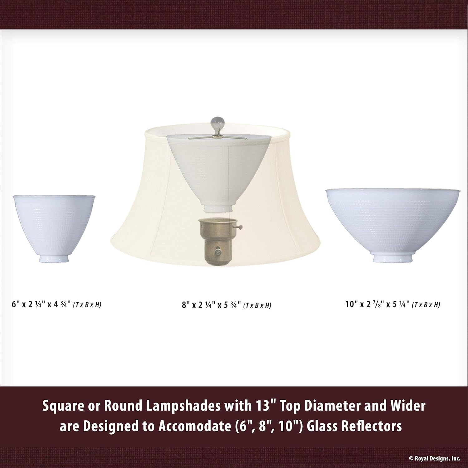 Royal Designs True Bell – Pantalla de lámpara