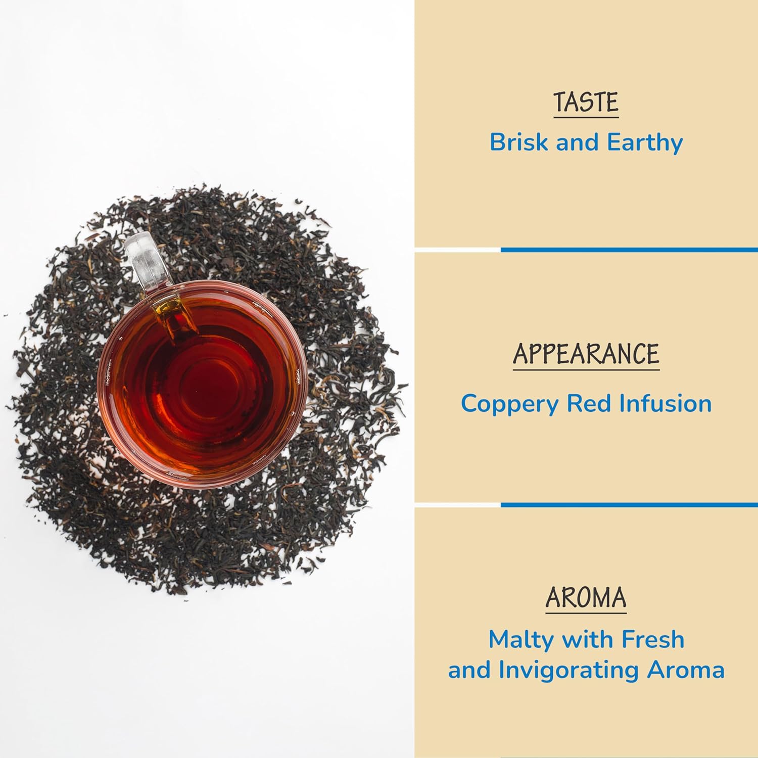 BREWIX, Everyday Assam – Hojas de té negro prémium con puntas doradas (más de 50 tazas, 3.53 oz100 g) Té de hojas sueltas con alto contenido de