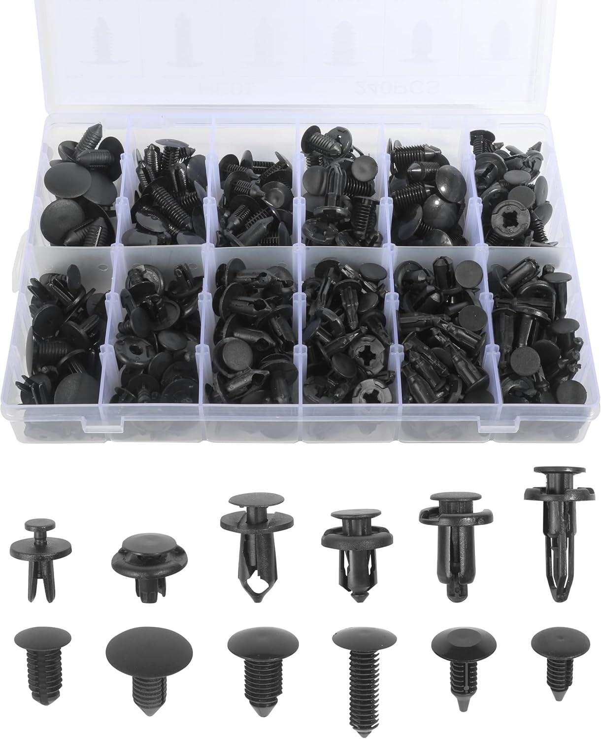 bylikeho 240 clips automotrices, clips de retención de automóvil, accesorios de automóvil, clips de parachoques, clips de plástico, remaches de
