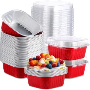150 moldes desechables de 10 onzas para hornear pasteles con tapas, papel de aluminio de San Valentín, tazas para hornear cupcakes para pudín, 150 moldes desechables de 10 onzas para hornear pasteles con tapas, papel de aluminio de San Valentín, tazas para hornear cupcakes para pudín,