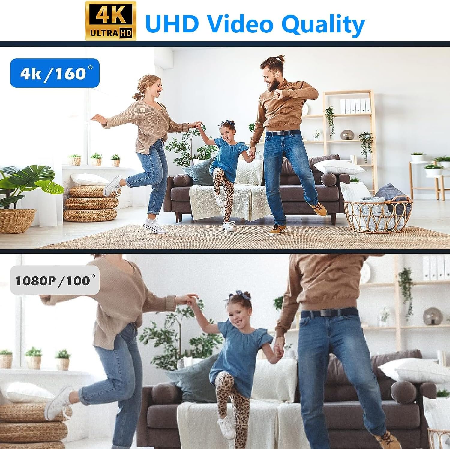 Cámara inalámbrica 4K Wifi, batería de 1800 mAh, 4K para interiores, WiFi, cámara de seguridad para el hogar, cámaras de vigilancia secretas de