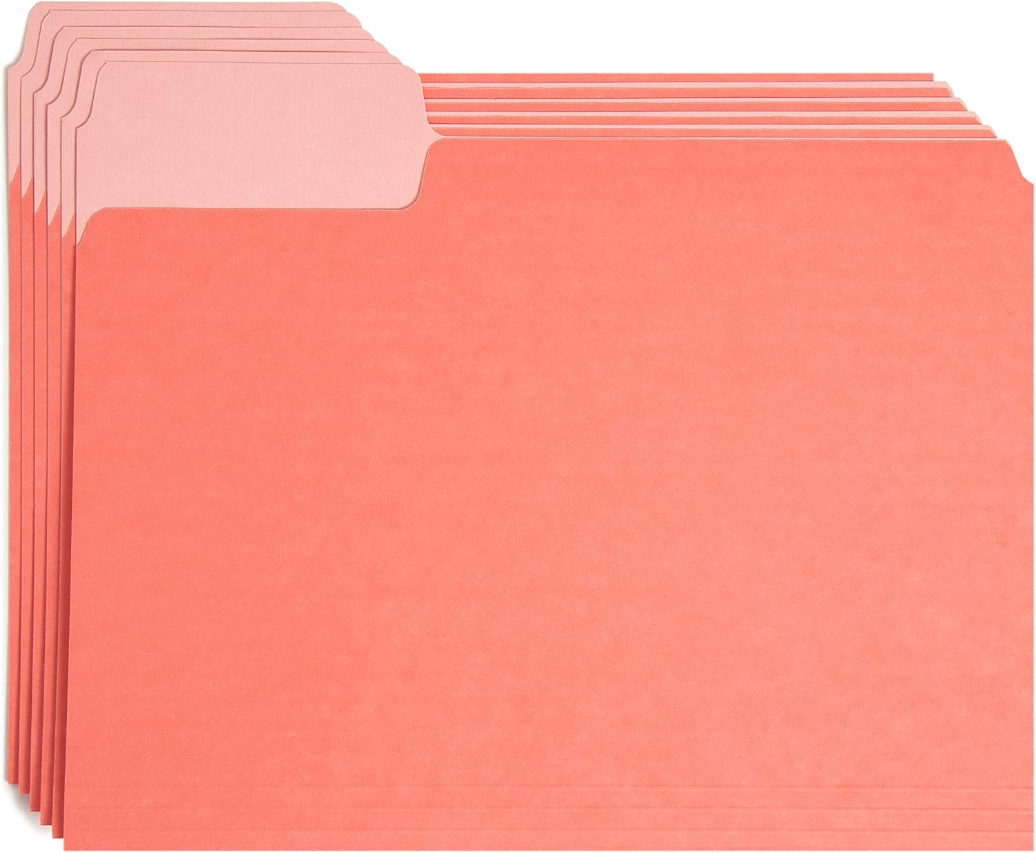 U Brands Juego de carpetas de archivos, suministros de oficina, con súper pestañas, certificado FSC, 48 unidades