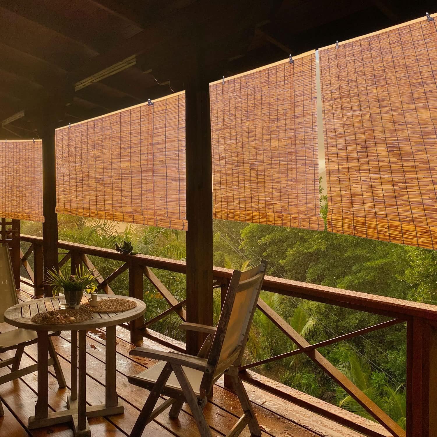 Persianas de bambú para ventanas, persianas enrollables de caña al aire libre, enrollables de bambú retro, persianas enrollables romanas