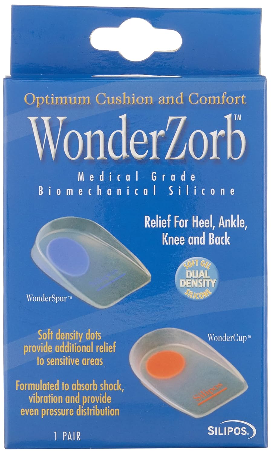 Wonder-Spur – Tacones de silicona suave con lunares azules, talla grande para zapatos de hombre 8-10, mujer 10-12