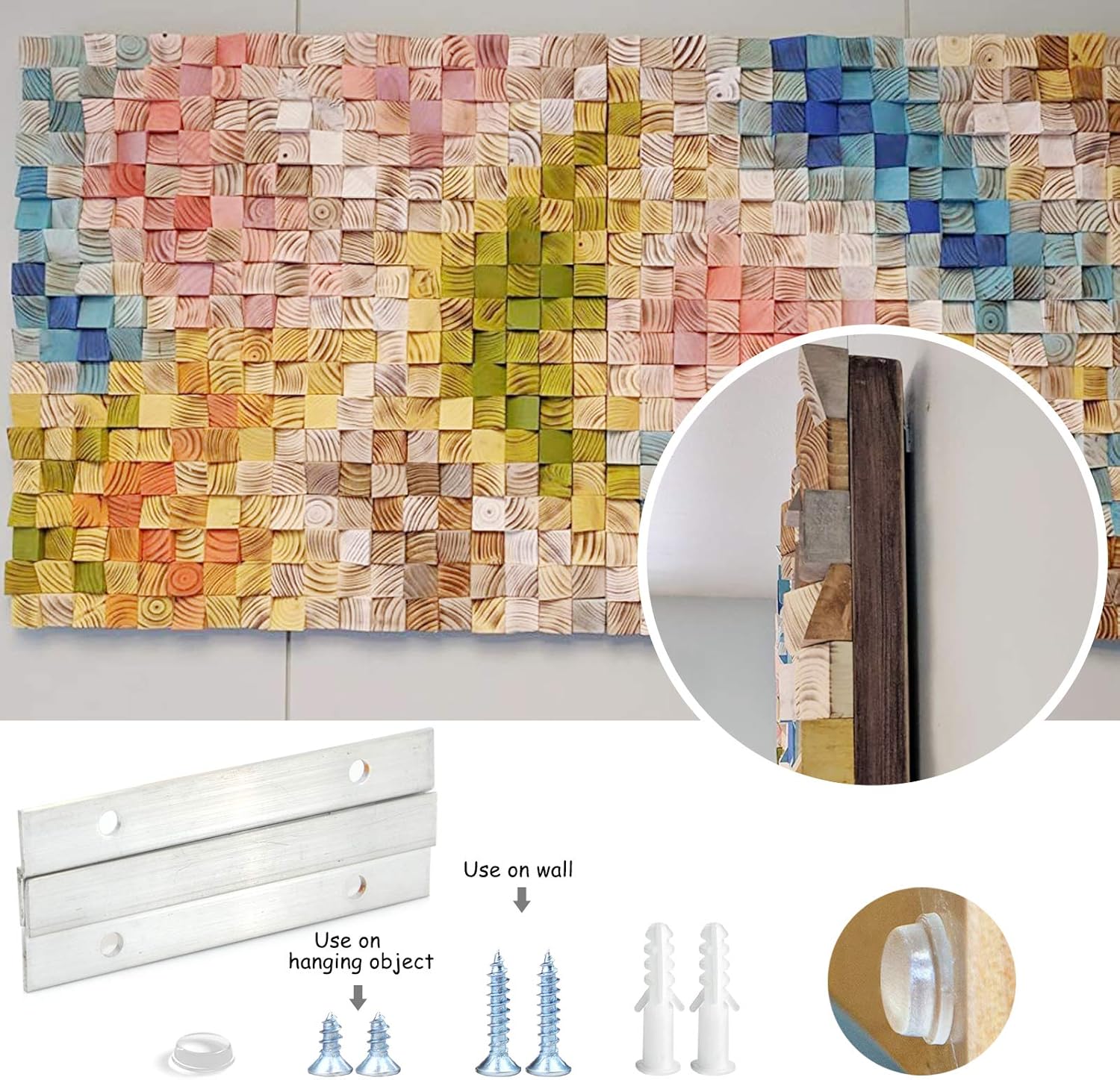 Colgador de fotos para tacos franceses de 4 pulgadas  2 pares  Percha de aluminio Z soporta 50 libras  Kit de accesorios de montaje de pared