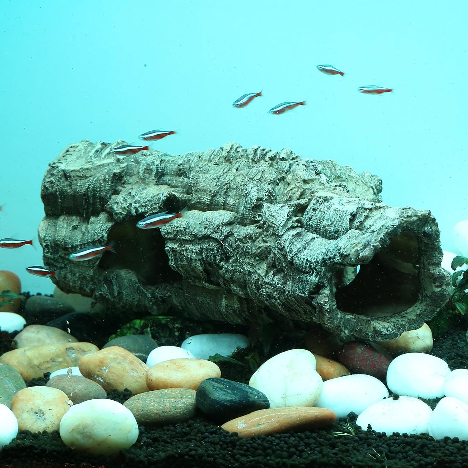 Piel de reptil grande, 12 pulgadas, decoración de acuario, escondite territorial de peces, casa de escondite, decoración de reptiles