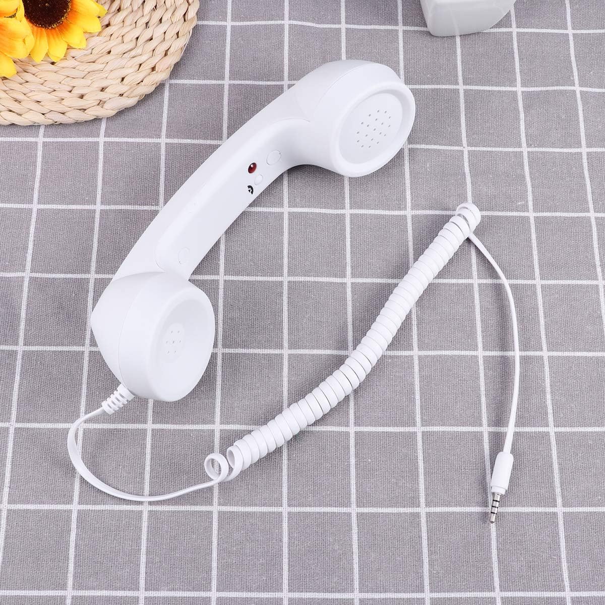 UKCOCO 0.138 in Universal Retro Teléfono Auricular, Sosteniendo Un Teléfono Celular Para Teléfono, Anti Receptores Para Teléfono