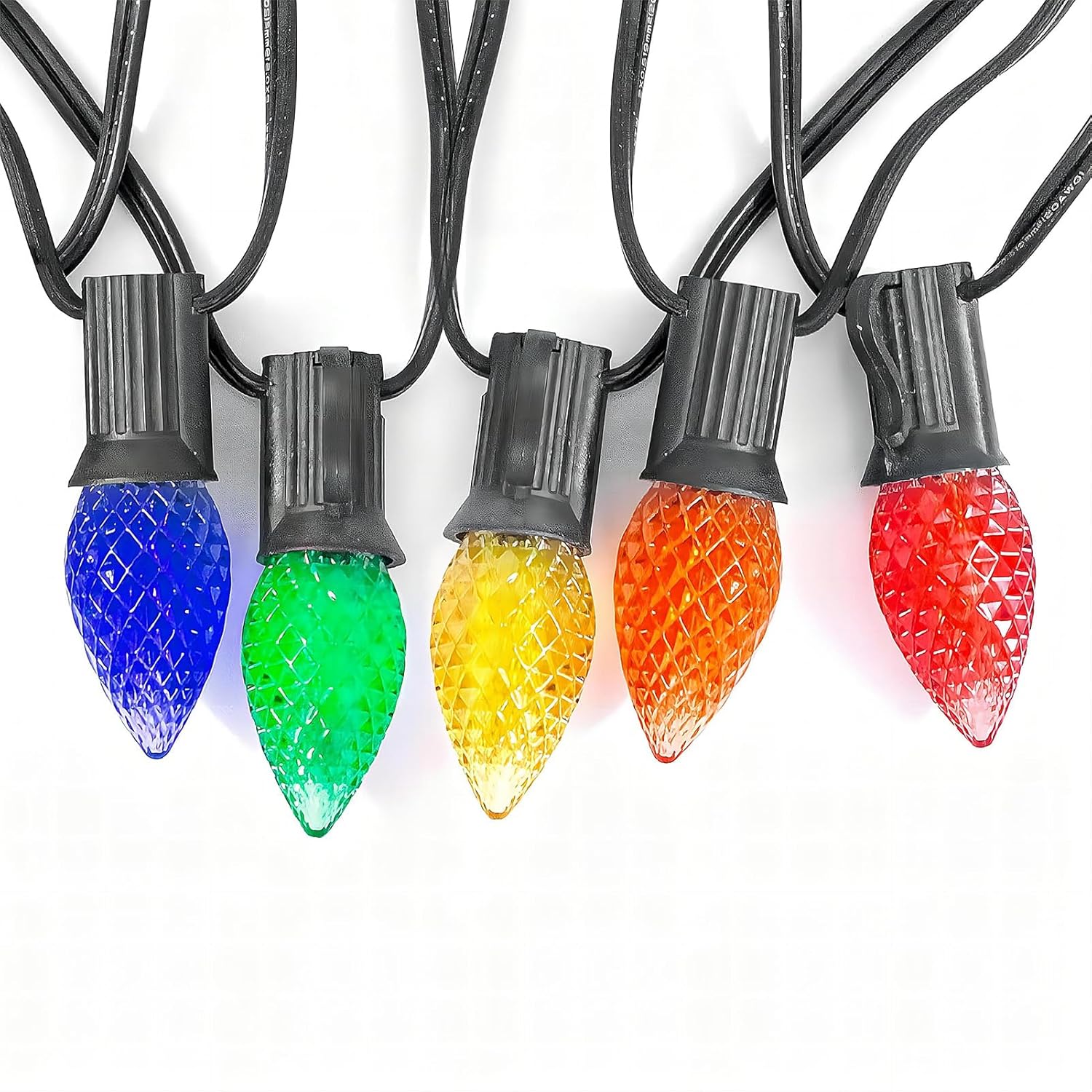 Meconard Bombillas LED C7 de repuesto de Navidad, bombillas LED inastillables C7 para luces de Navidad para interiores y exteriores, base de