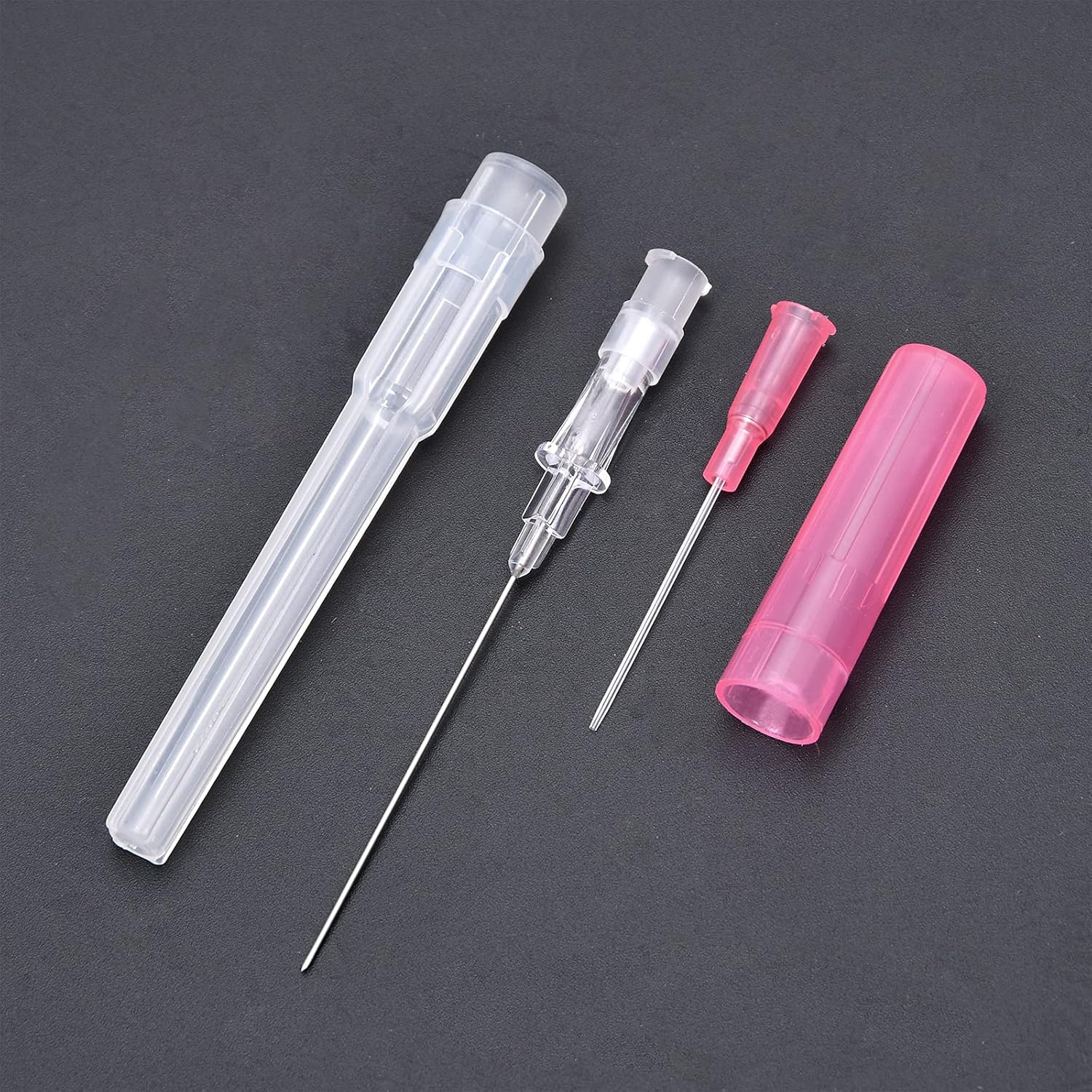 JIESIBAO Agujas de perforación corporal, catéter, agujas de perforación cannuales, 12G, 14G, 16G, 18G, 20G, acero inoxidable, estéril, desechable,