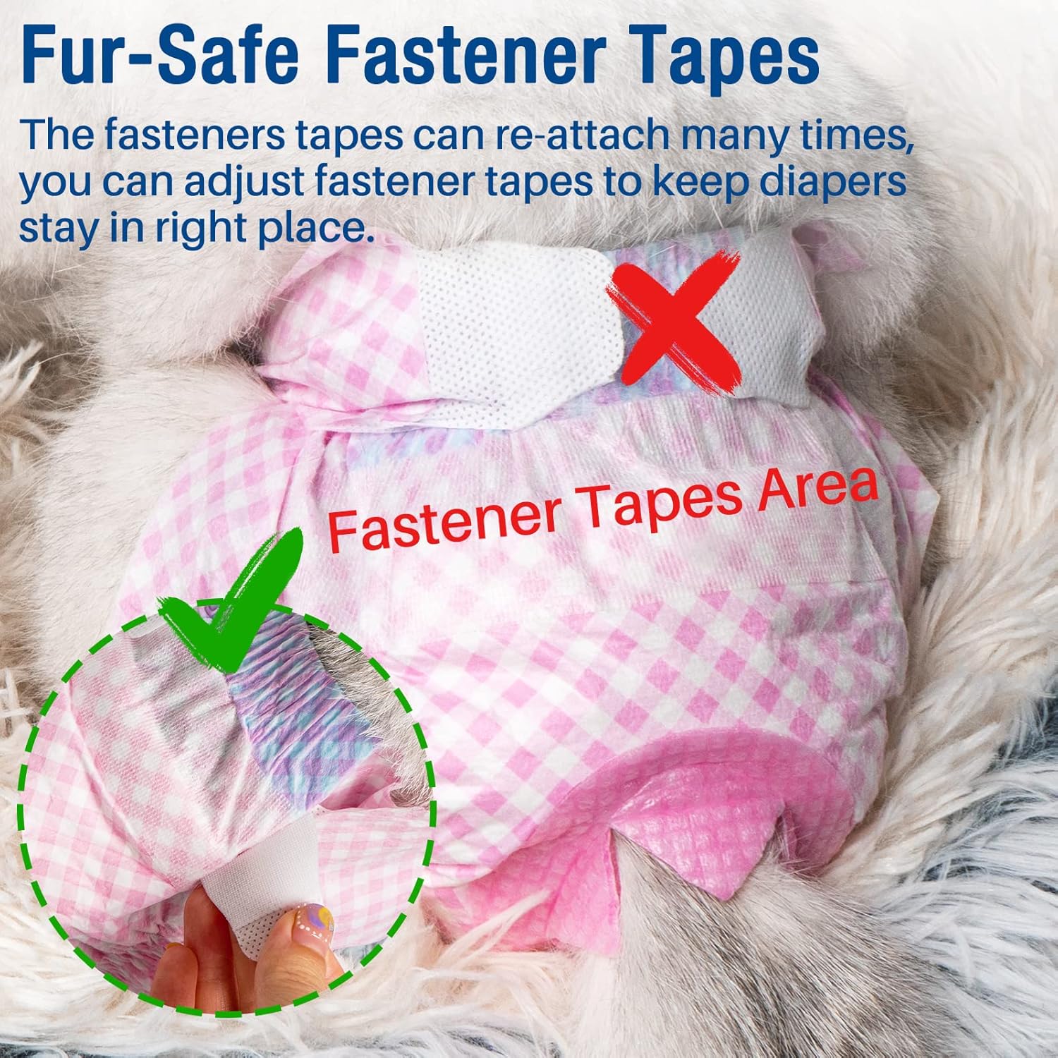 Pet Soft Pañales para perros femeninos  Pañales desechables para perros, pañales para gatos hembras, pañales para cachorros con orificio de cola de
