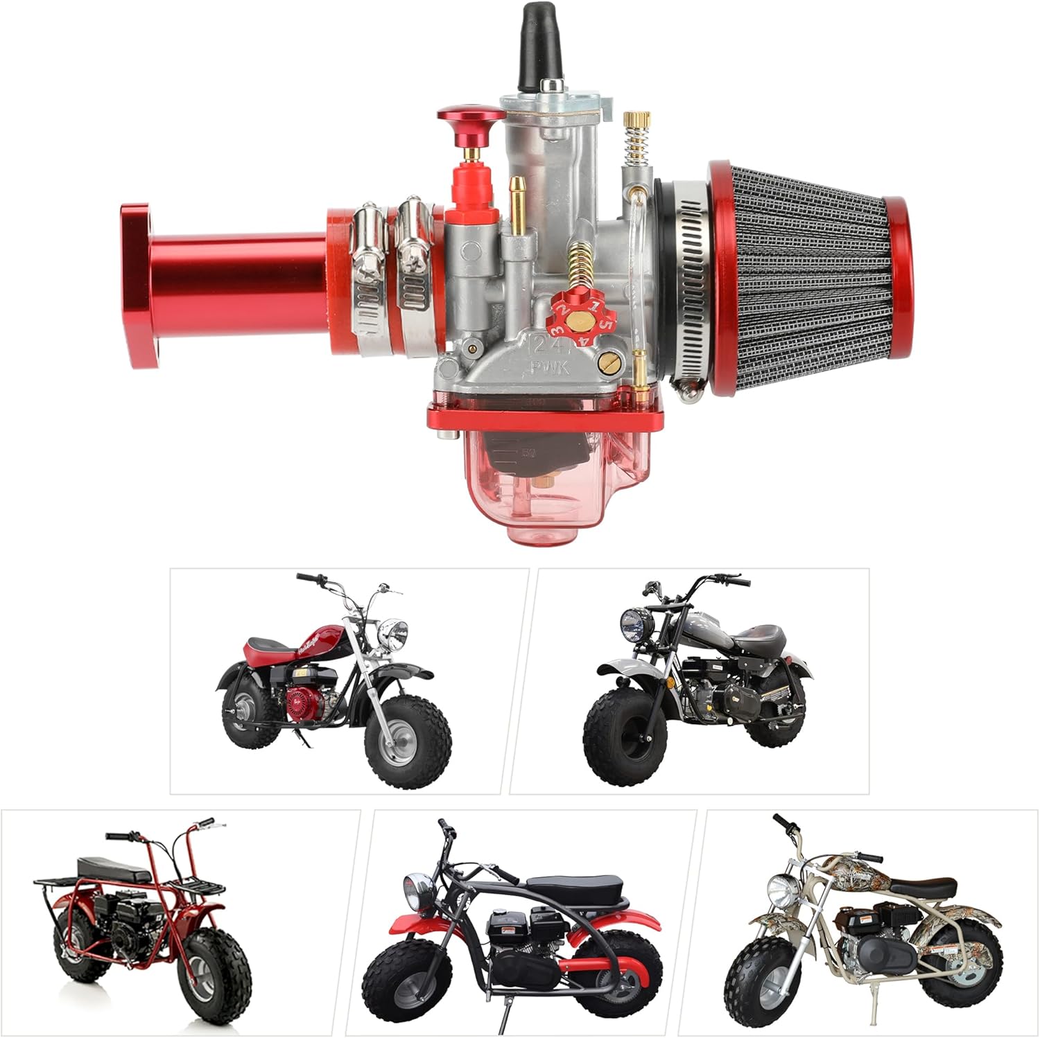 GREHUA PWK – Kit de carburador de 0.945 in para Predator 212 196cc 224cc Non Hemi Coleman CT200U BT200X Mini Bike Baja MB200 KT196 Go Kart 6.5hp
