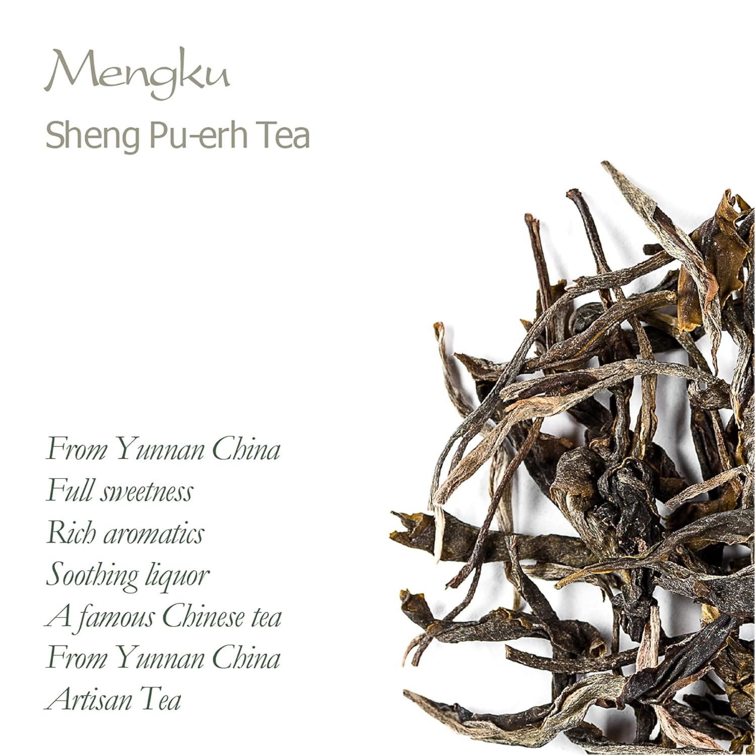 Sheng Pu er Té Yunnan – Mengku Young Pu-erh Té – Pu erh crudo Té Yunnan China – Pu Er chino o té rojo Pu-erh – Puh Er – Puer té desnudo – Pu-Erh Té