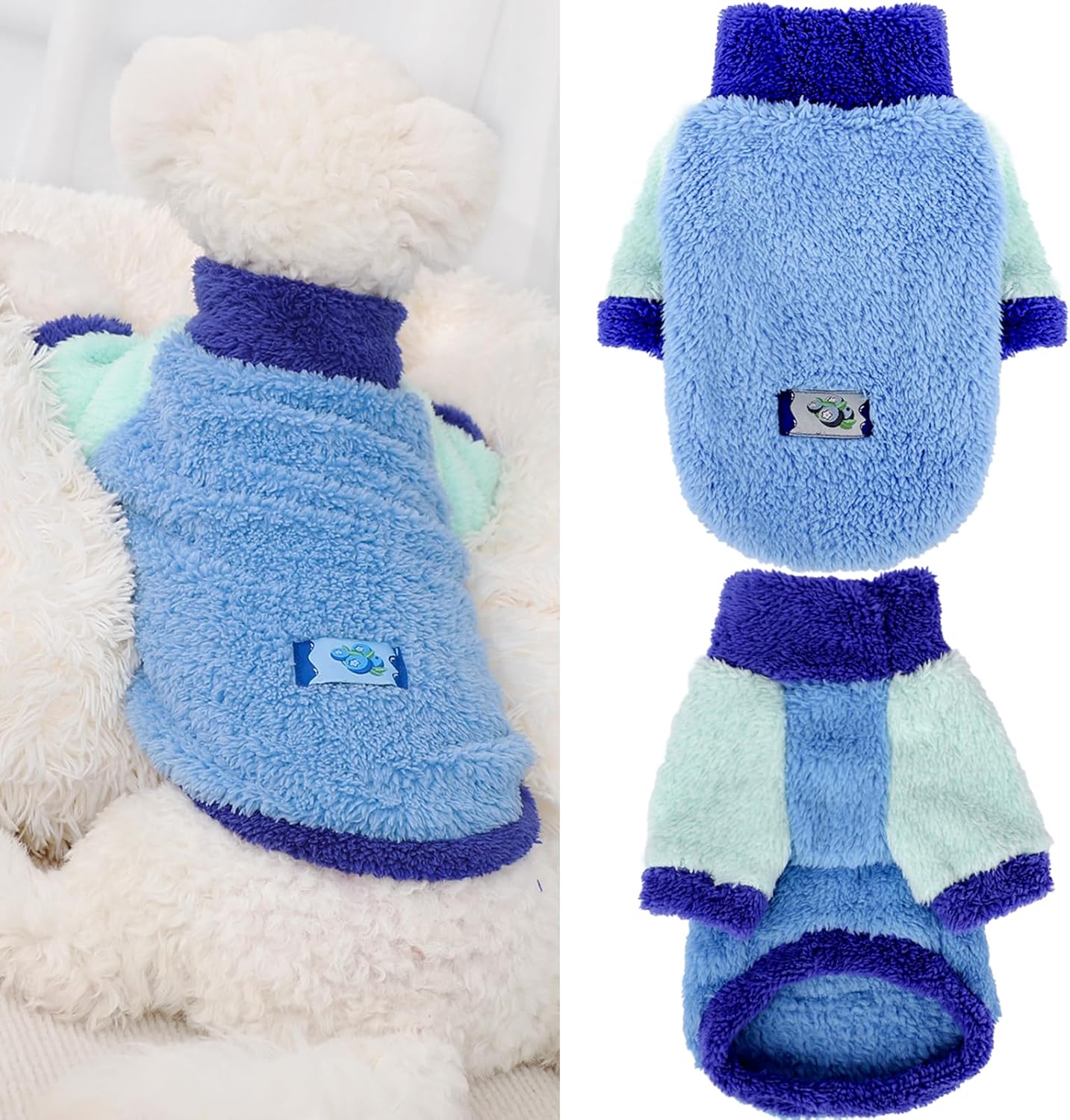 Ropa para perros pequeños, suéter de forro polar para perros pequeños, niñas y niños, ropa de invierno para perros pequeños, suéteres suaves y