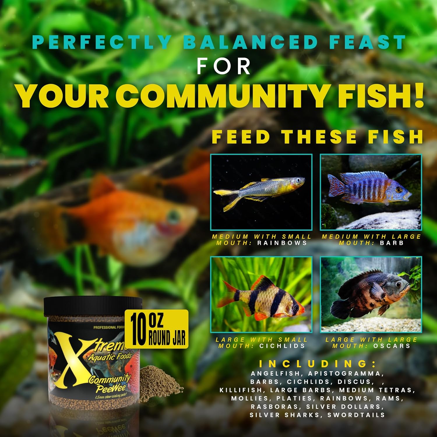 Xtreme Aquatic Foods 2128-B Comunidad Peewee Fish Food